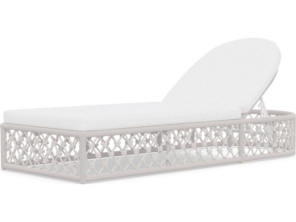 Amelia Outdoor Chaise Lounge Sand and Cloud