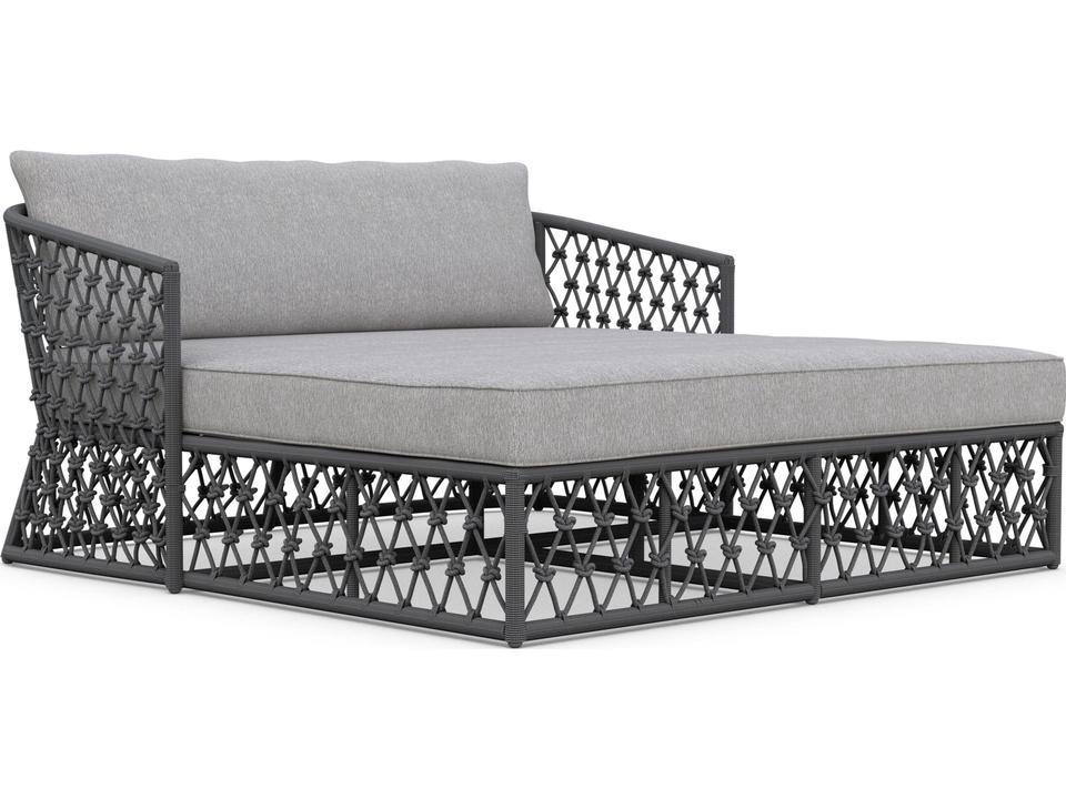 Amelia Ash All-Weather Rope Day Bed with Fog Cushion