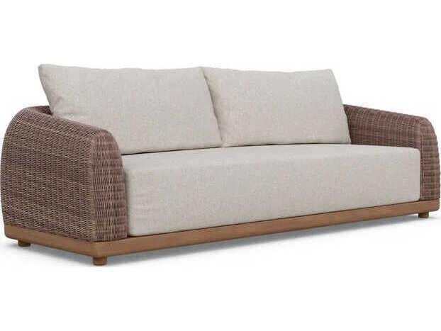 Aspen Aluwood Wicker Sofa in Espresso