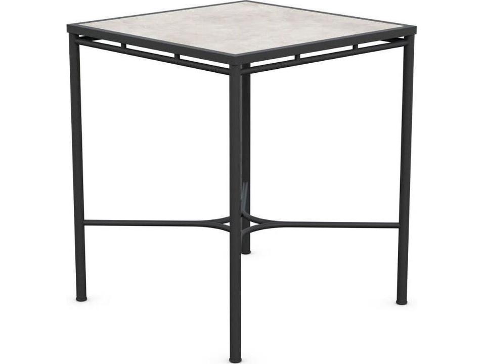 Athens Bar Table Wrought Iron Base in Noir