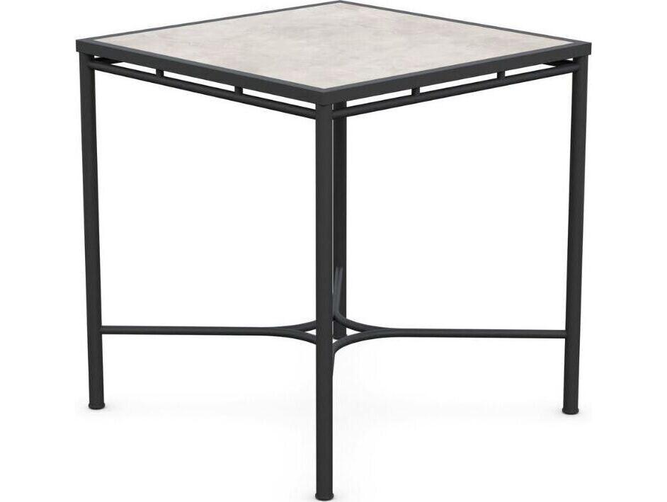 Athens Counter Table Wrought Iron Base in Noir