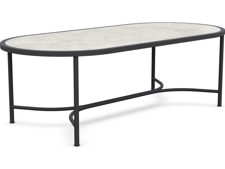 Athens 96 Inch Oval Outdoor Dining Table with Albarium Dekton Top