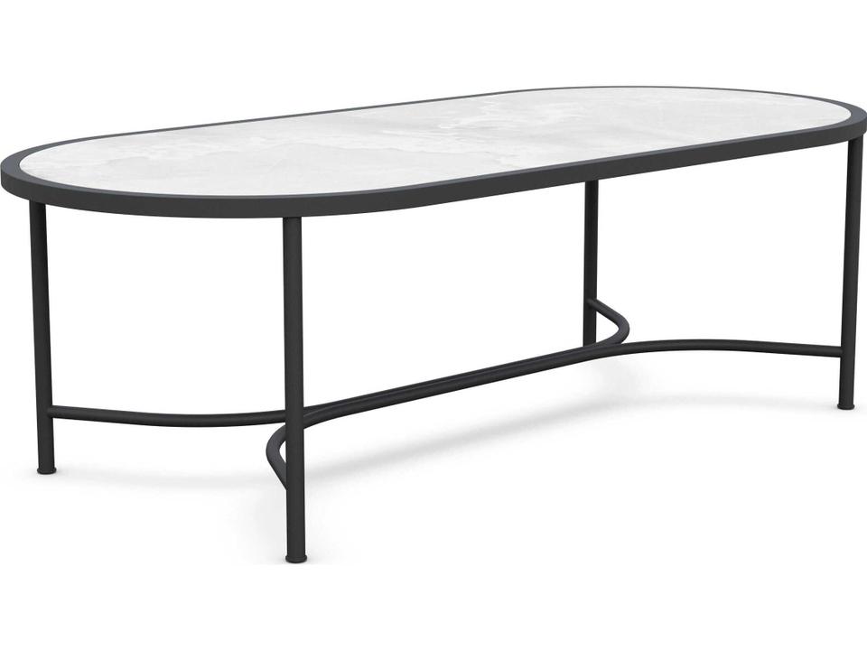 Athens Noir Oval Dining Table with Dekton Top