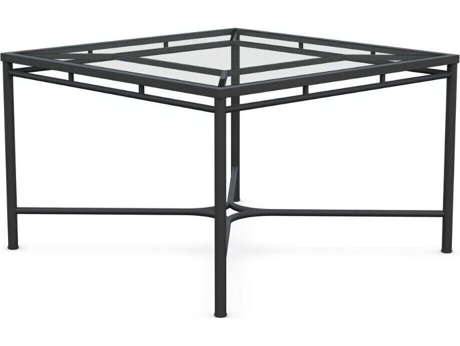 Athens Square Dining Table Wrought Iron Table Base Only in Noir