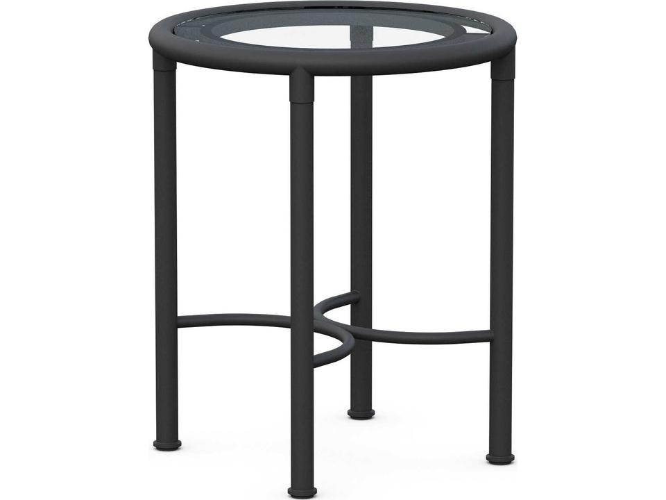 Athens Noir Wrought Iron Round End Table