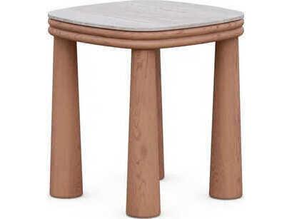 Biscayne Travertine Side Table
