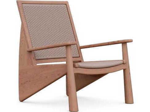 Biscayne Natural Teak Wicker Lounge Chair
