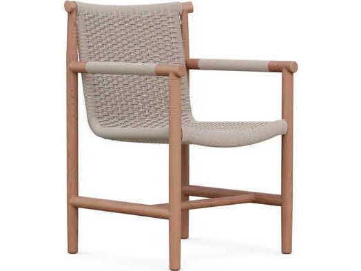 Boca Natural Teak Rope Dining Chair Set of 2