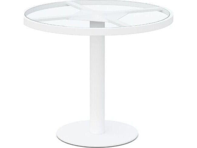Bordeaux Aluminum Dining Table Base in Matte White