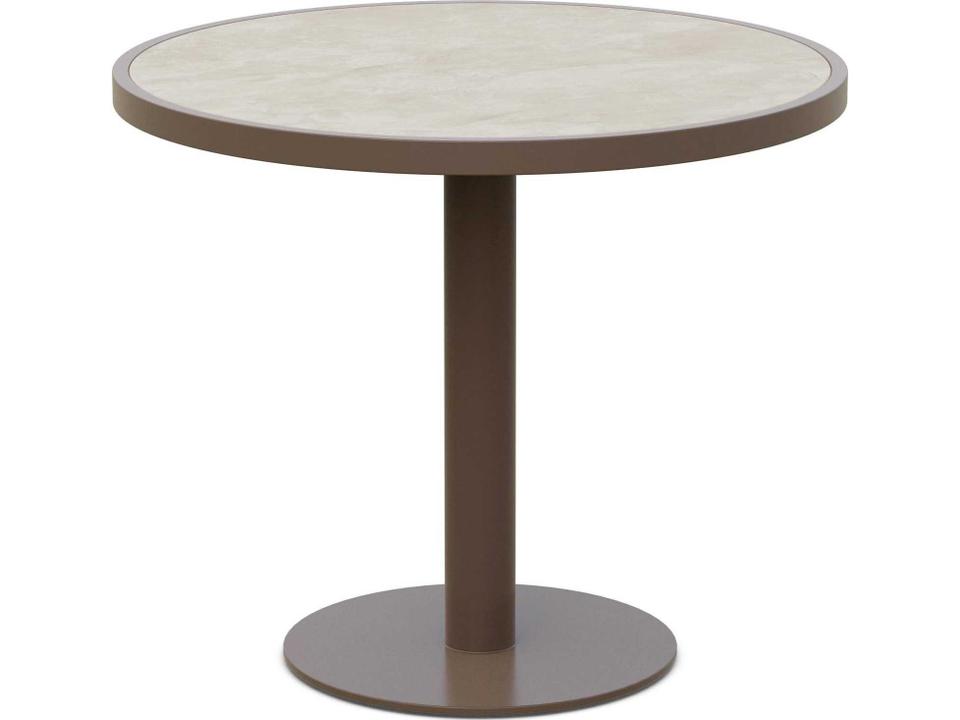 Bordeaux 35 Inch Round Outdoor Dining Table with Albarium Dekton Top