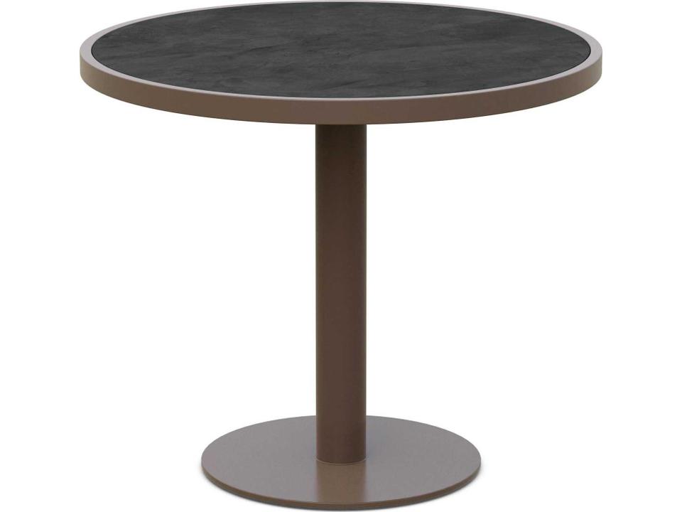 Bordeaux Matte Bronze Aluminum Round Dining Table
