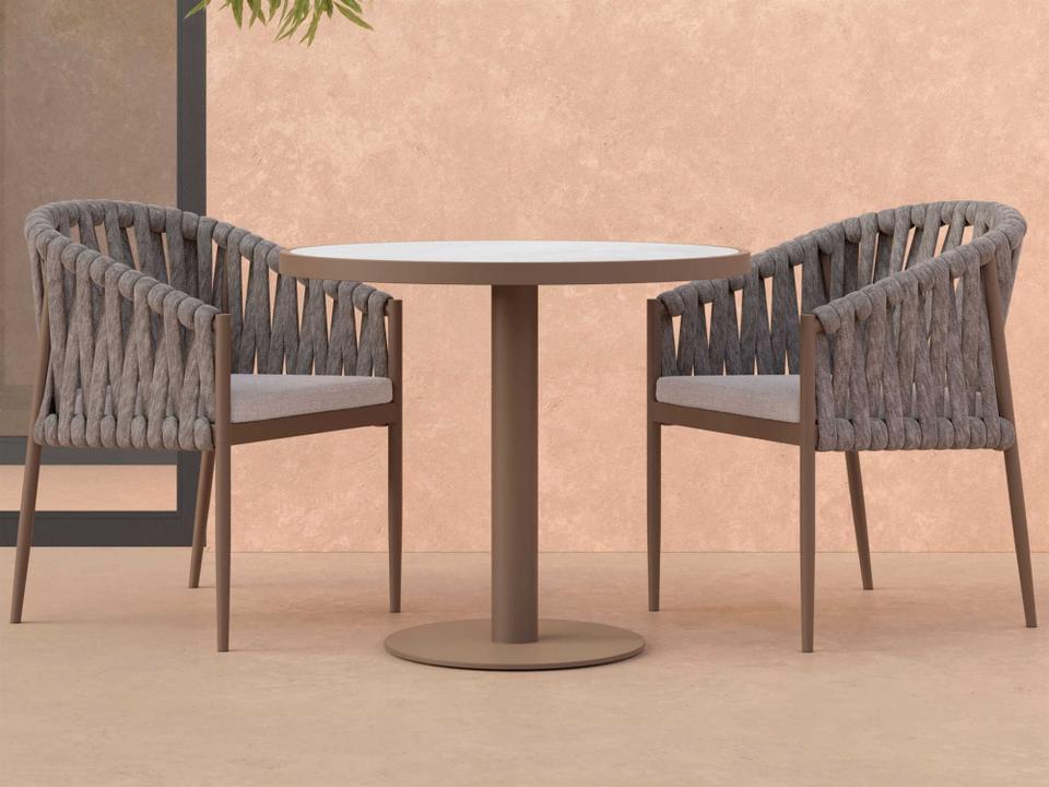 Bordeaux Aluminum and Rope Dining Room Set