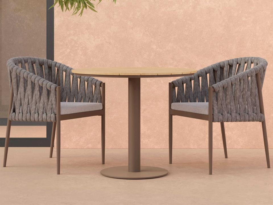 Bordeaux Aluminum and Rope Dining Room Set