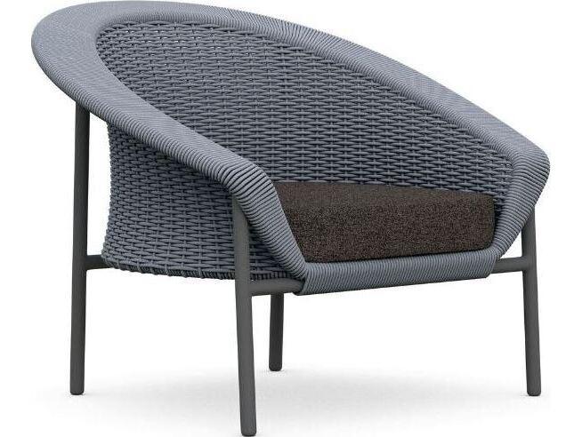 Cove Aluminum Rope Lounge Chair with Midnight Cushion