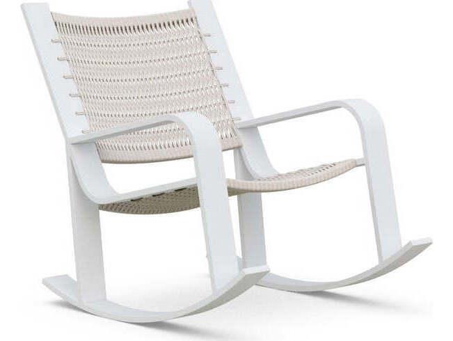 Cozumel Aluminum Rope Rocking Chair in Matte Bronze