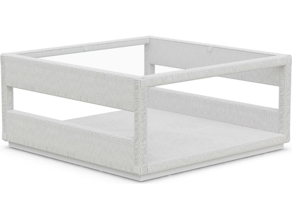Cyprus Square Coffee Table Glass Top Outdoor