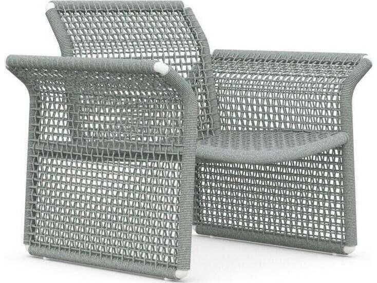 Havana Rope Aluminum Club Chair in Matte White
