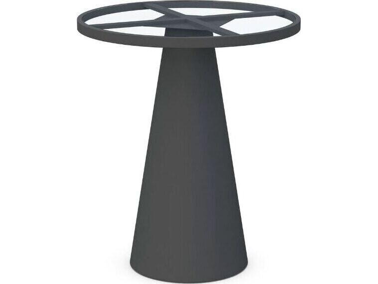 Leon Bar Table Base in Charcoal Aluminum