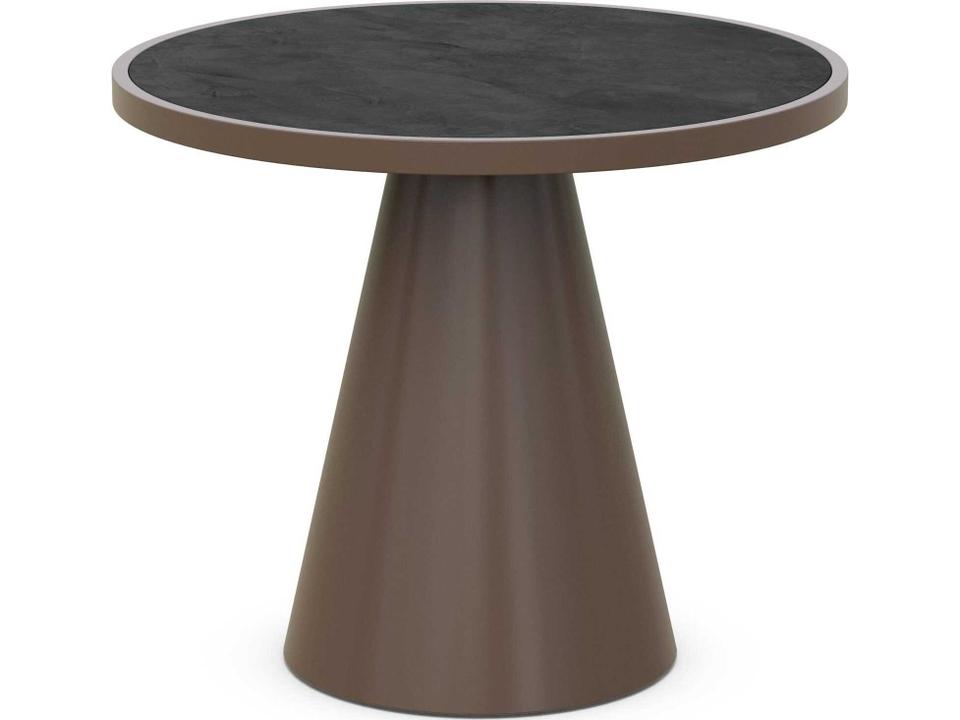 Leon Matte Bronze Aluminum Round Dining Table