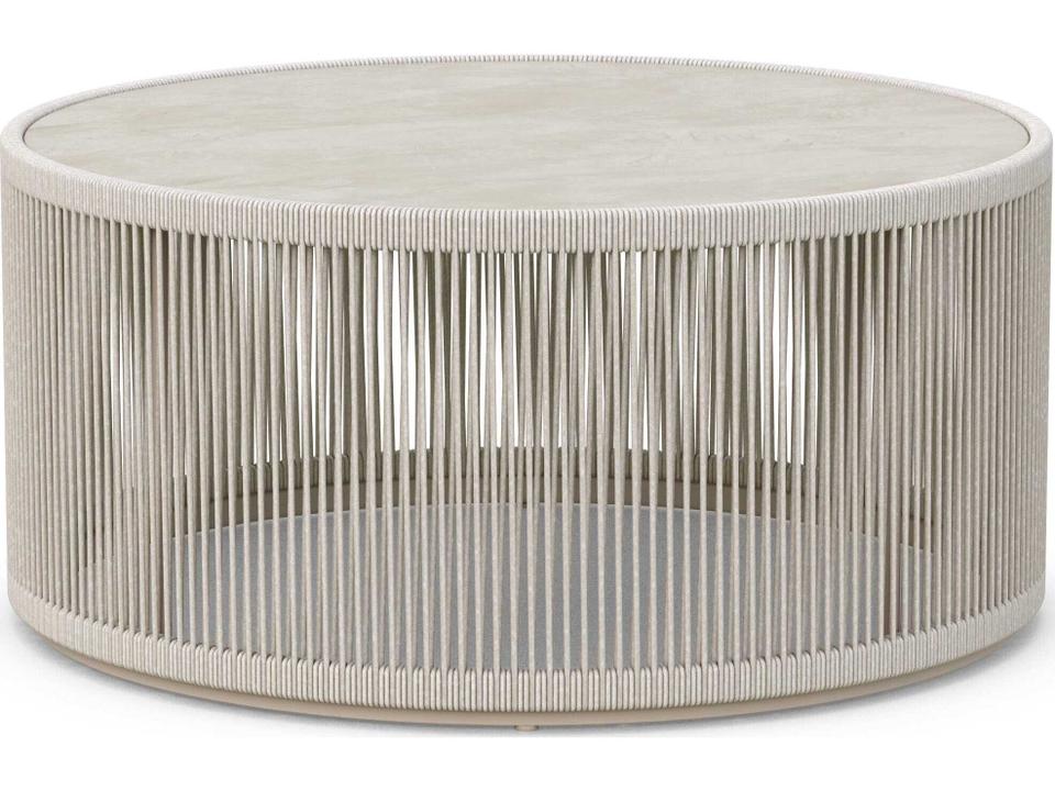 Malta Round Outdoor Coffee Table All-Weather Modern
