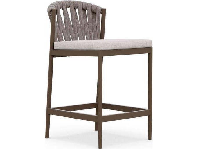 Maui All-Weather Rope Counter Stool with Fawn Cushion