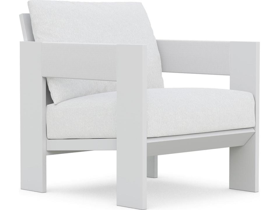 Mykonos Aluminum Cushion Lounge Chair in Matte White