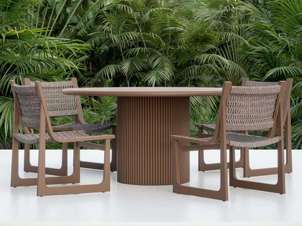 Palma Aluminum and Rope Dining Room Set