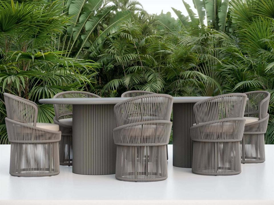 Palma Gray Aluminum Dining Room Set