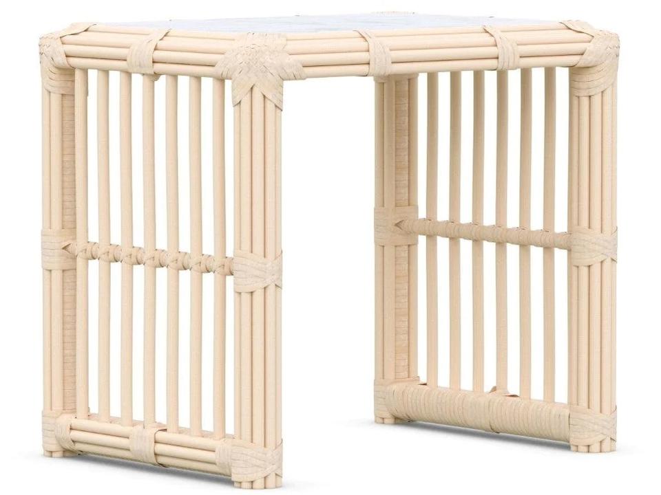 Paloma Wicker Side Table Outdoor Rectangular