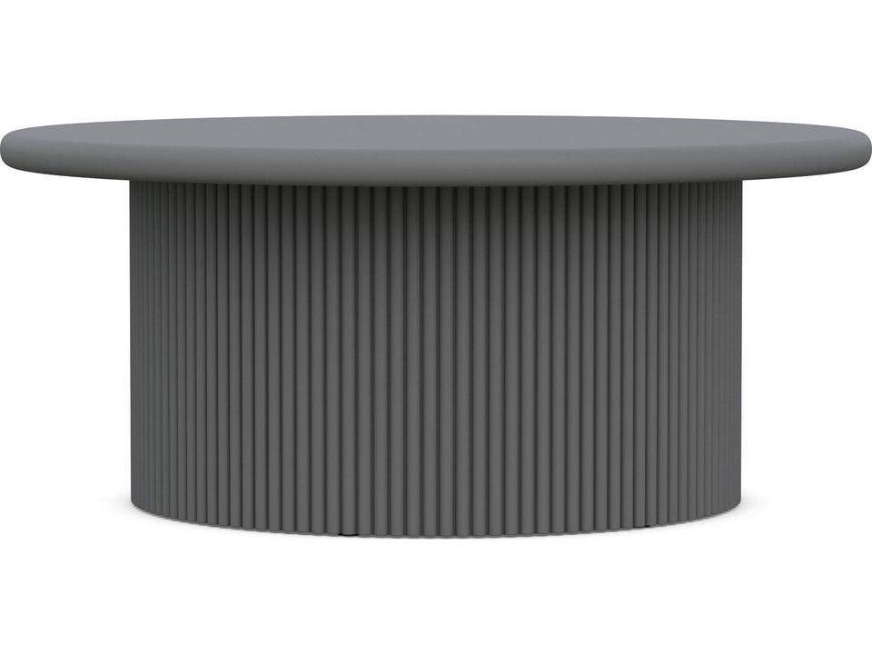 Palma 40-Inch Round Matte Charcoal Aluminum Coffee Table