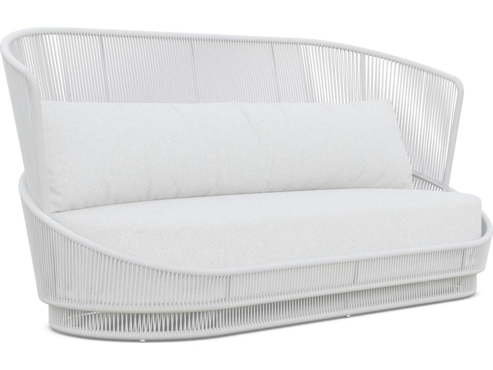 Palma 3 Seat Outdoor Sofa with White Mist Rope and Cloud Cushion