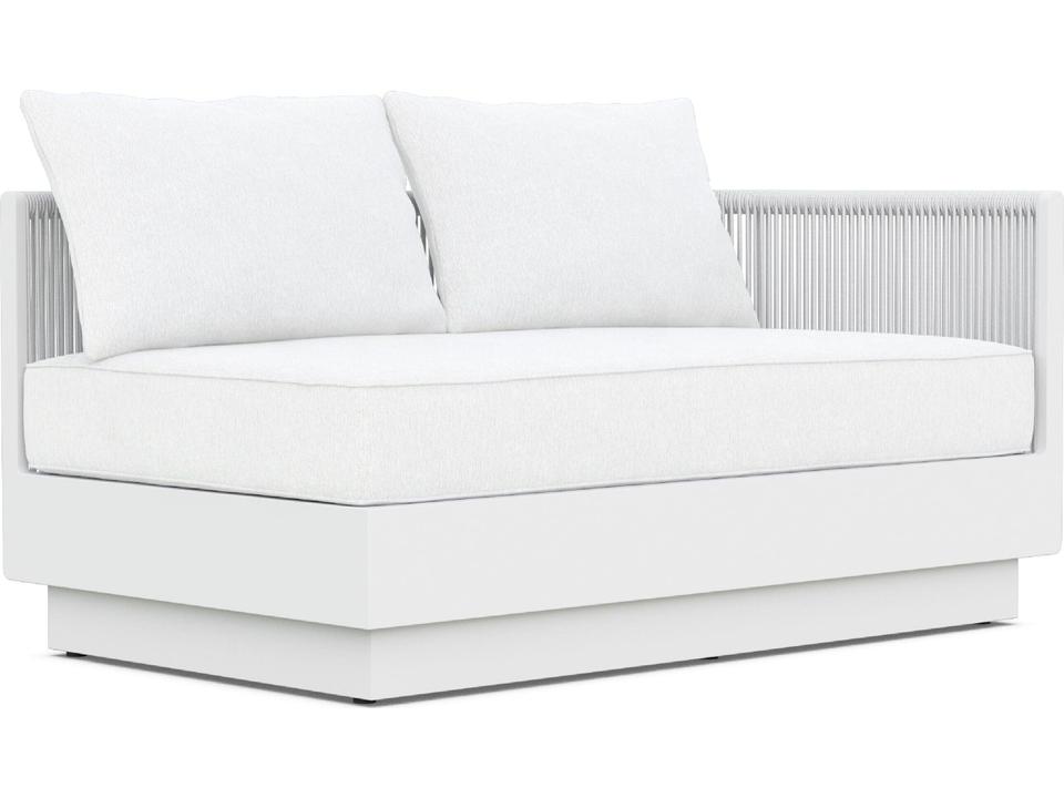 Porto Left Arm Sofa with Pearl Gray Rope and Cloud Cushion