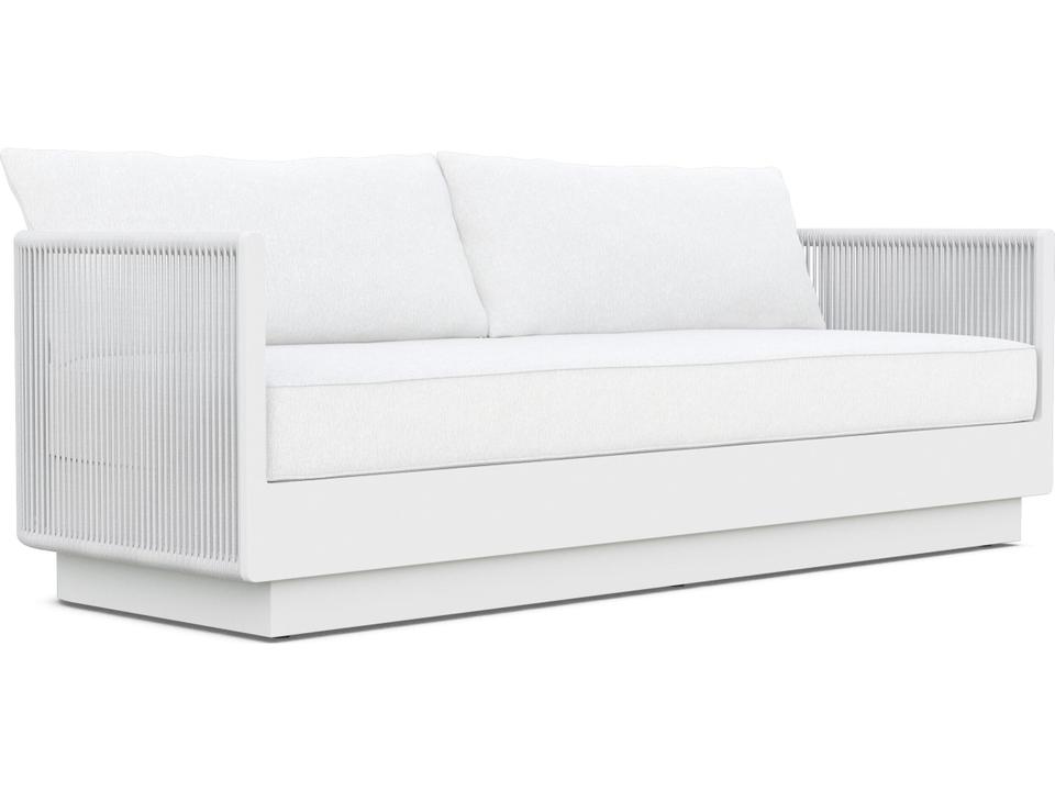 Porto 3-Seat Sofa with Pearl Gray Rope and Cloud Cushion
