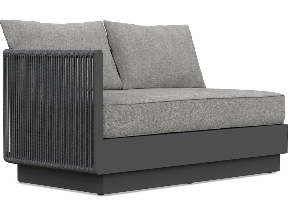 Porto Ash All-Weather Rope Right Arm Outdoor Sofa with Fog Cushion