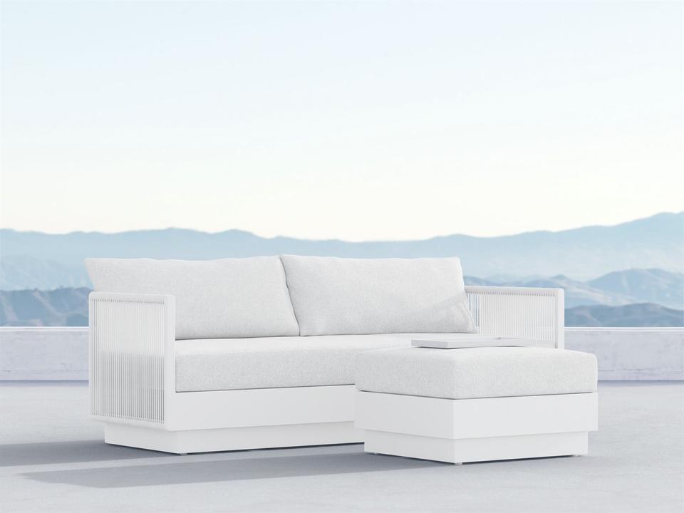 Porto Pearl Gray All-Weather Rope Outdoor Lounge Set