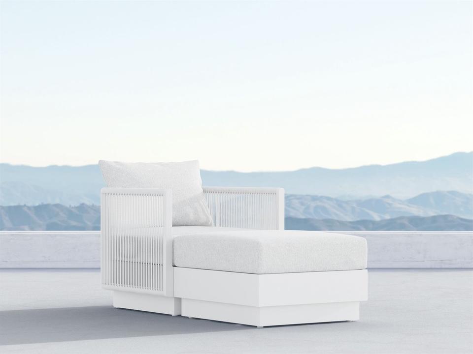 Porto Pearl Gray All-Weather Rope Patio Lounge Set