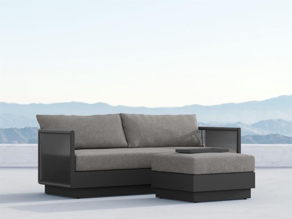 Porto Matte Charcoal All-Weather Rope Outdoor Lounge Set
