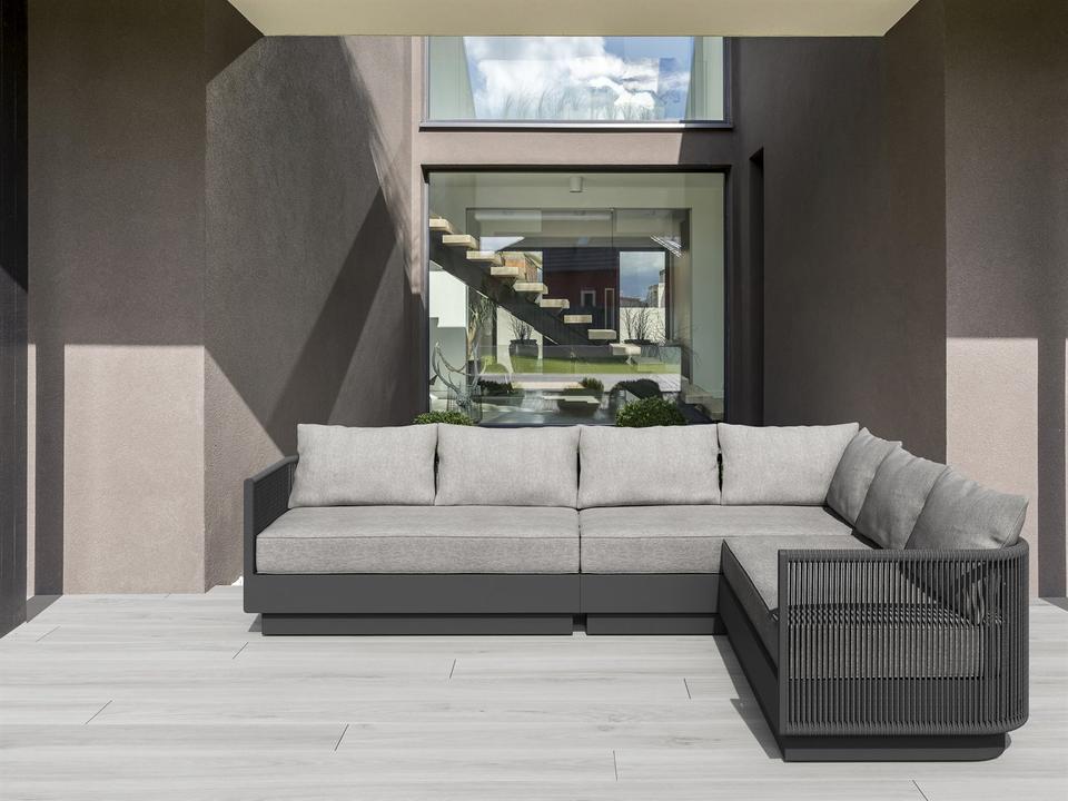 Porto Ash All-Weather Rope Sectional Patio Lounge Set