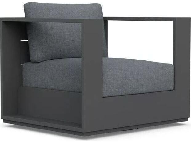 Sydney Aluminum Swivel Club Chair with Fawn Cushion in Matte Bronze