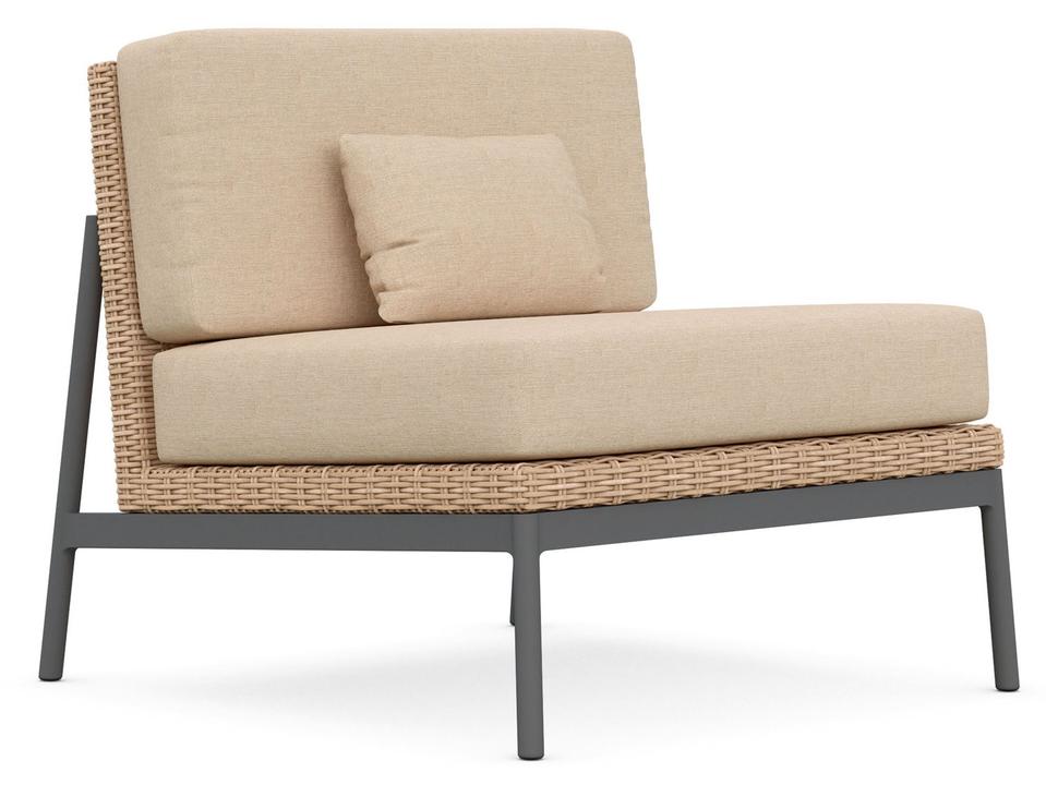 Terra Wicker Club Chair with Solvita Cushion in Ginger