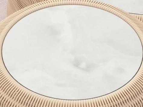 Texoma Coffee Table with Helena Dekton Top Modern Outdoor