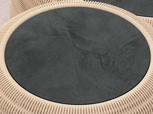 Texoma Round Coffee Table with Dekton Top