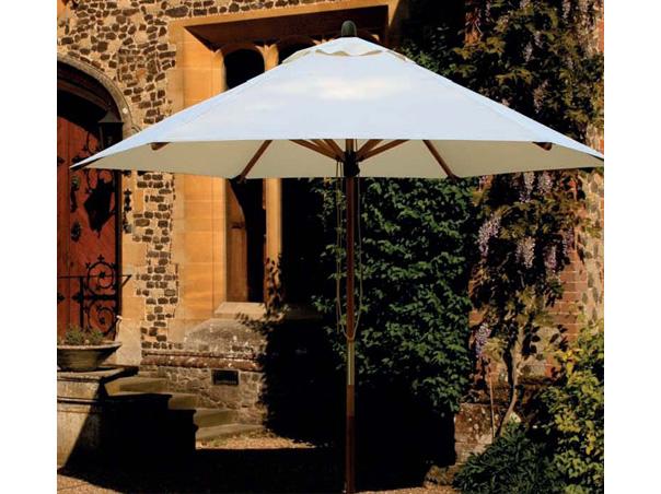 Sirocco 6.5-Foot Square Bamboo Market Umbrella with Pulley Lift