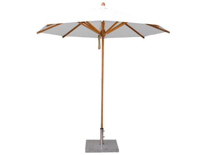 Levante 8.5-Foot Round Bamboo Pulley Lift Outdoor Umbrella