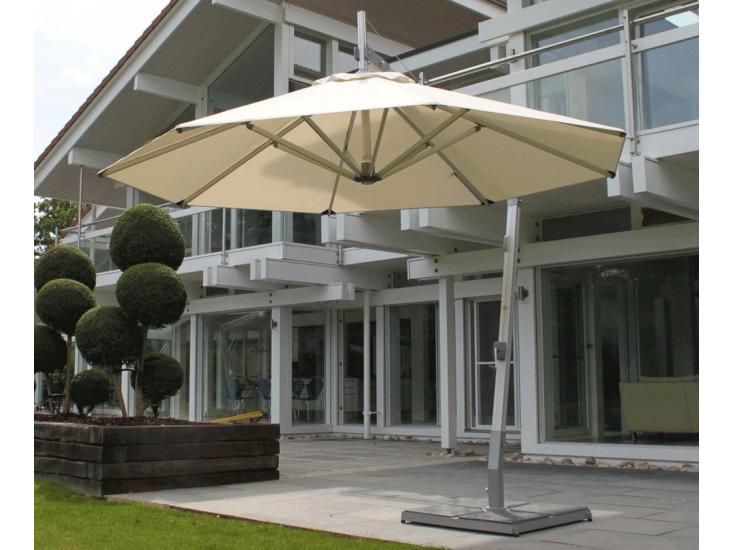 Santa Ana 2.6m Square Side Wind Cantilever Umbrella Gunmetal Aluminum Frame