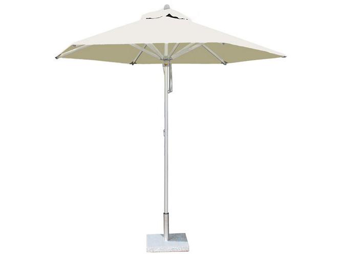 Santa Ana 9 Foot Round Aluminum Market Umbrella with Pulley Lift