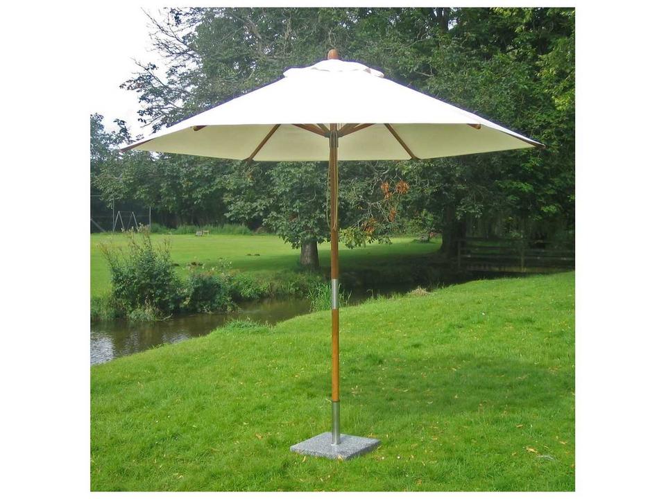 Sirocco 9 Foot Round Bamboo Pulley Lift Market Umbrella