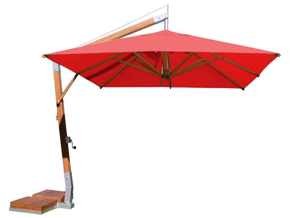 Levante Wood 10 x 13 Foot Rectangular Cantilever Umbrella