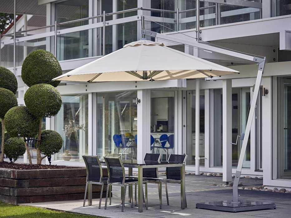 Santa Ana Side Wind 10-Foot Round Outdoor Umbrella with Spuncrylic Canopy