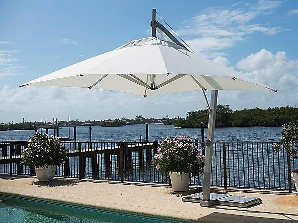 Hurricane Side Wind 11.5-Foot Round Cantilever Patio Umbrella
